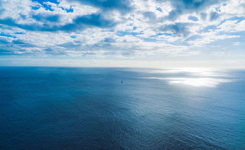 바다, 자연, 하늘, 구름, 수평선 HD 월페이퍼