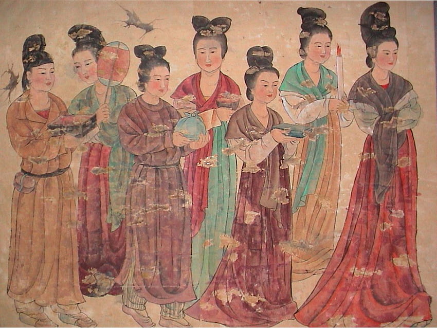 Stock 1894 China_Xian_Tang_Dynasty_mural_ HD wallpaper