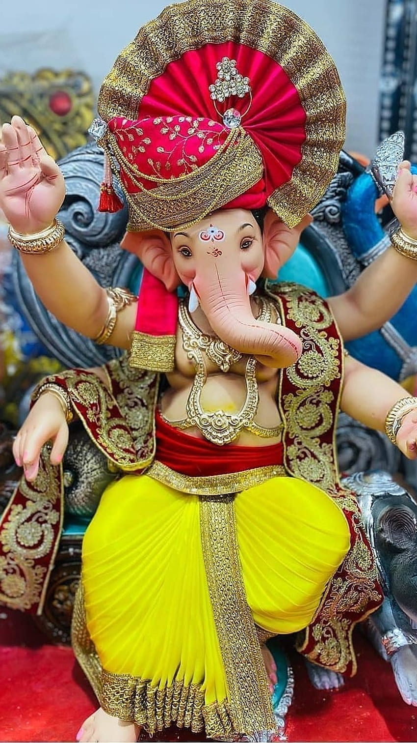Ganesh, Ganpati Murti, Piękny, Ganesh Tapeta na telefon HD