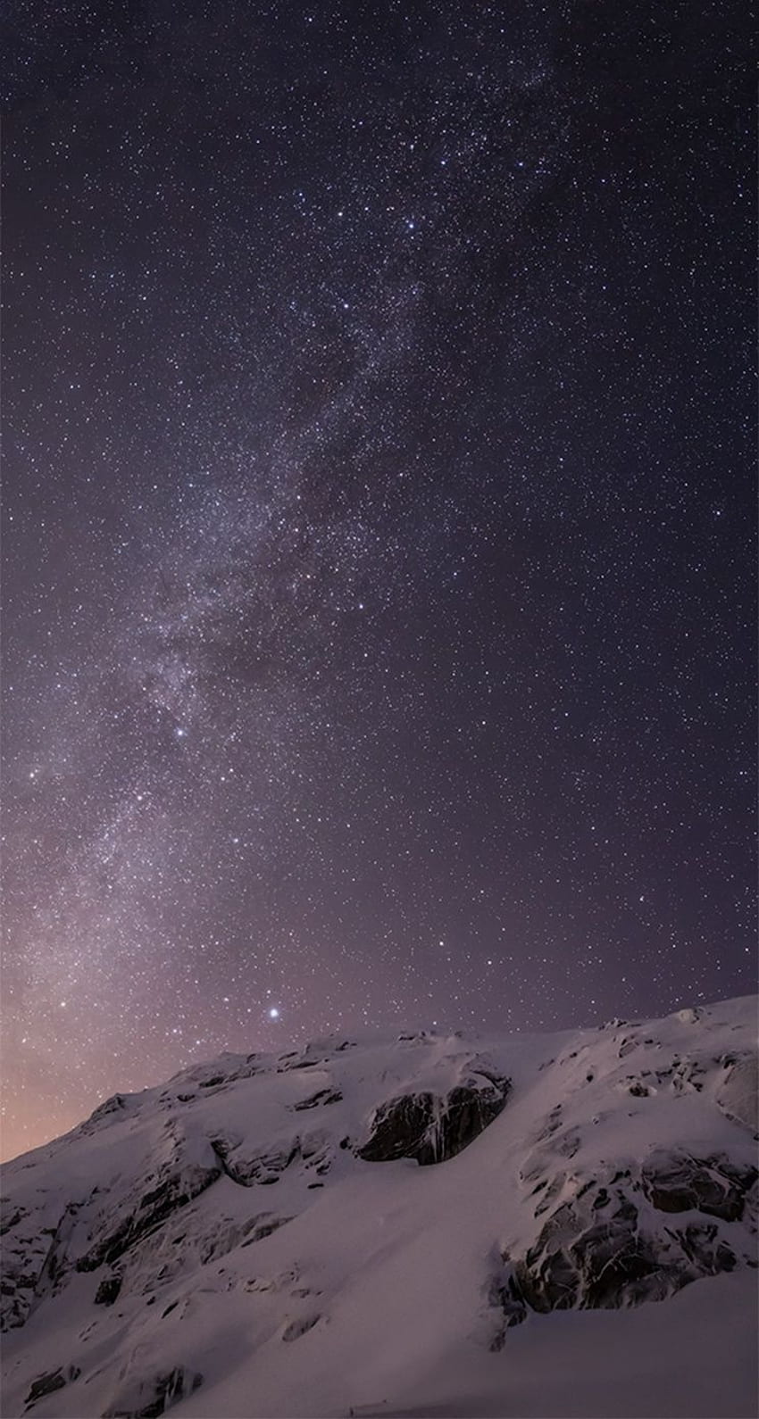 iOS 8 Milky Way Over Mountain Parallax iPhone 5 predeterminado. iPhone de Apple, iOS 7, iOS 10 fondo de pantalla del teléfono
