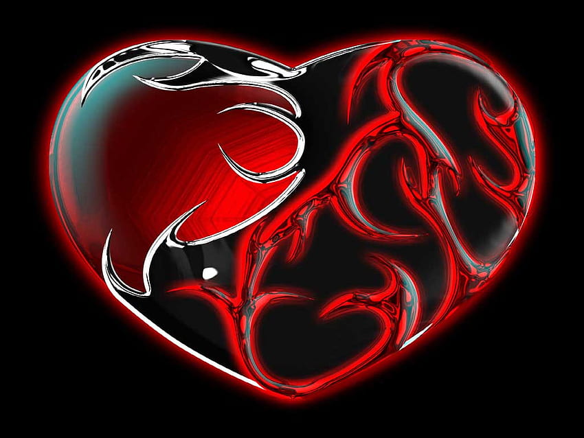 Hati 3D, hati, merah, cinta, organ, hari valentine - Gunakan Wallpaper HD