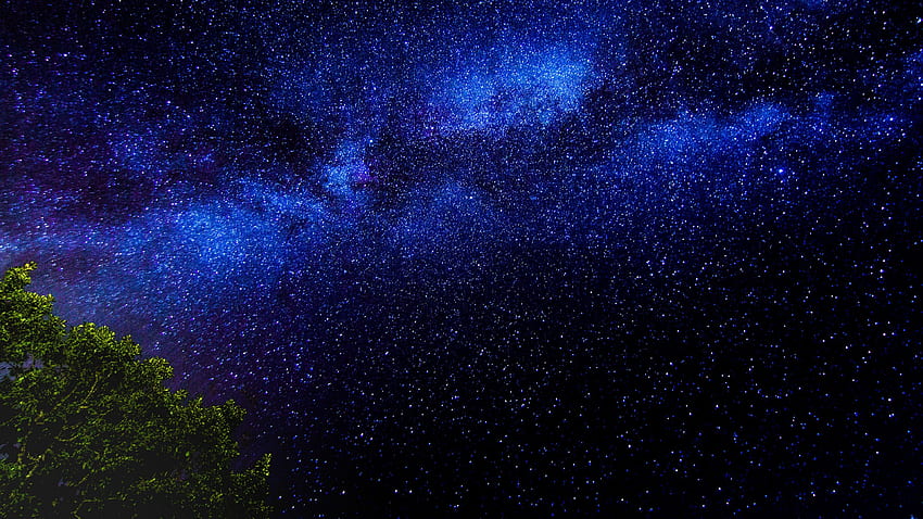 Starry sky , Blue Starry Night Sky HD wallpaper