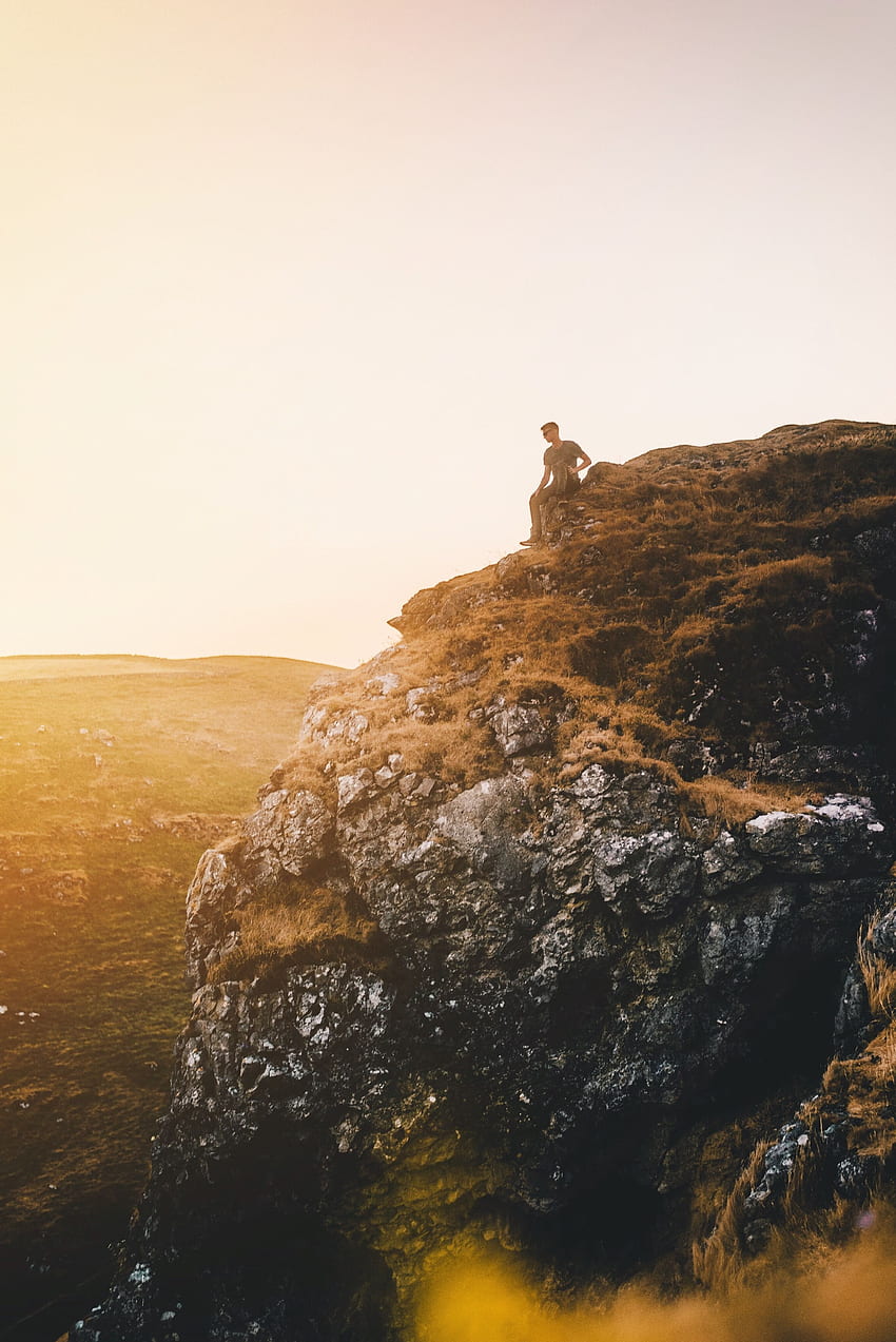 Natur, Großbritannien, Berg, Mensch, Person, Einsamkeit, Sonnenlicht, Vereinigtes Königreich, Nationalpark Peak District HD-Handy-Hintergrundbild