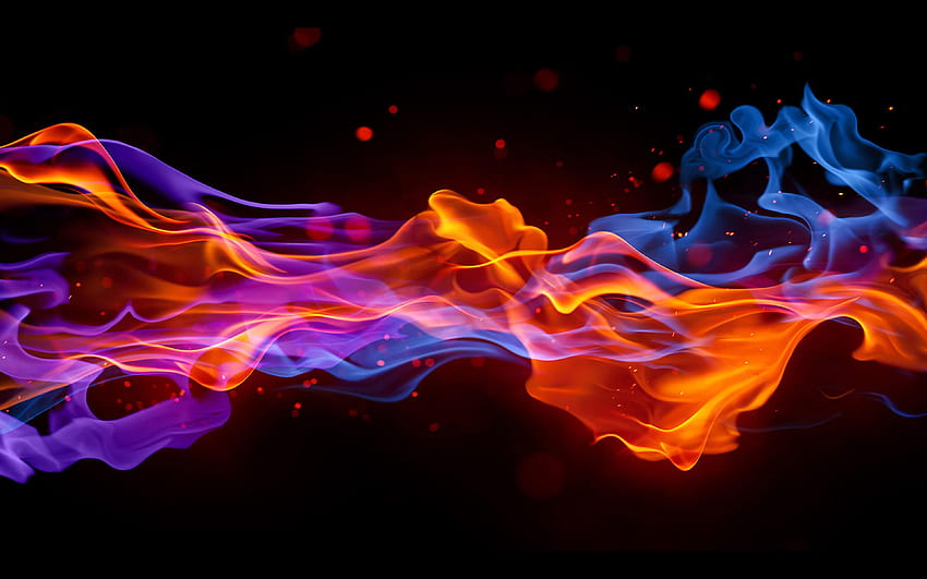 Fire Cold , Hot and Cold HD wallpaper