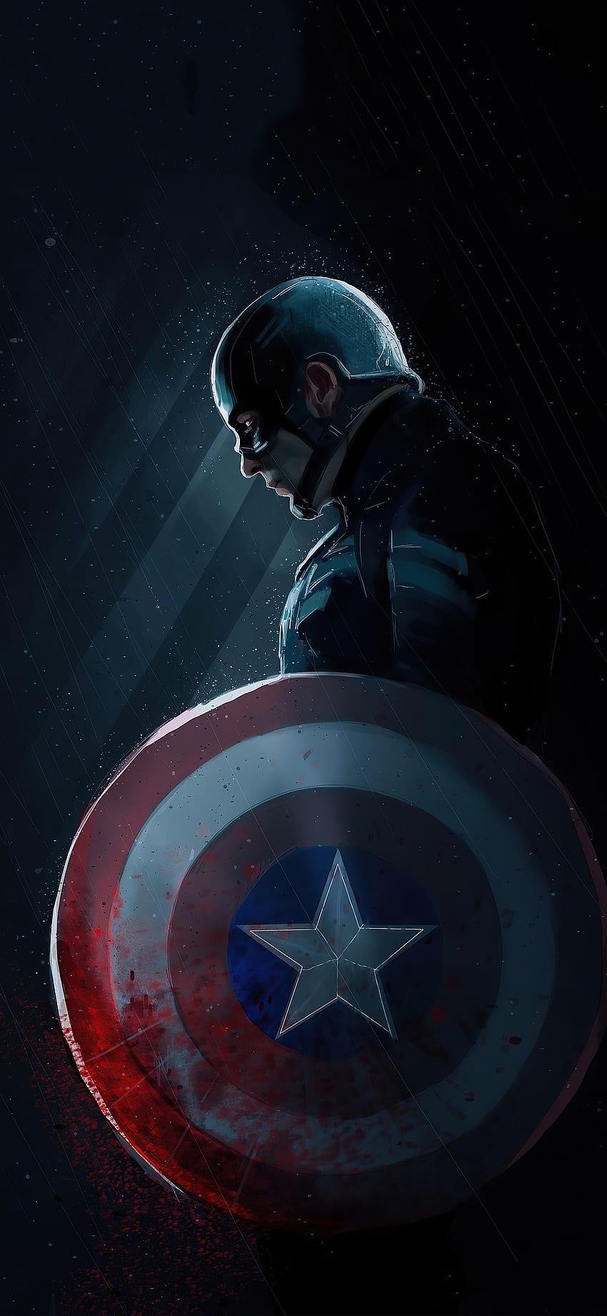 Капитан Америка, щит, арт HD тапет за телефон