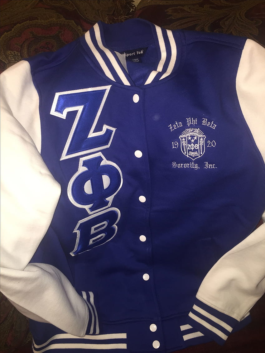 Royal Zeta Phi Beta Letterman Jacket with Embroidered Zeta Crest • GreekExpressions Embroidery Specialis… • Tictail HD phone wallpaper