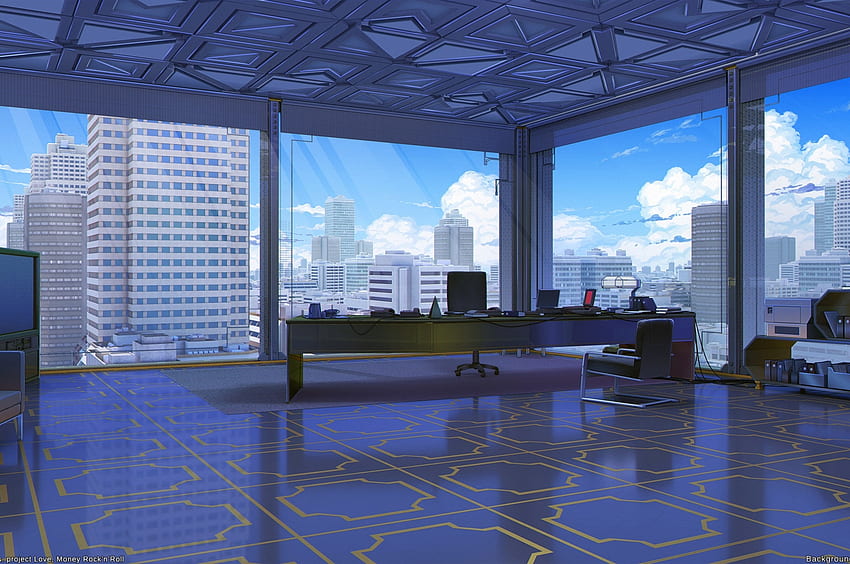 Anime Office, Building, Cityscape, Scenic for Chromebook Pixel papel de parede HD