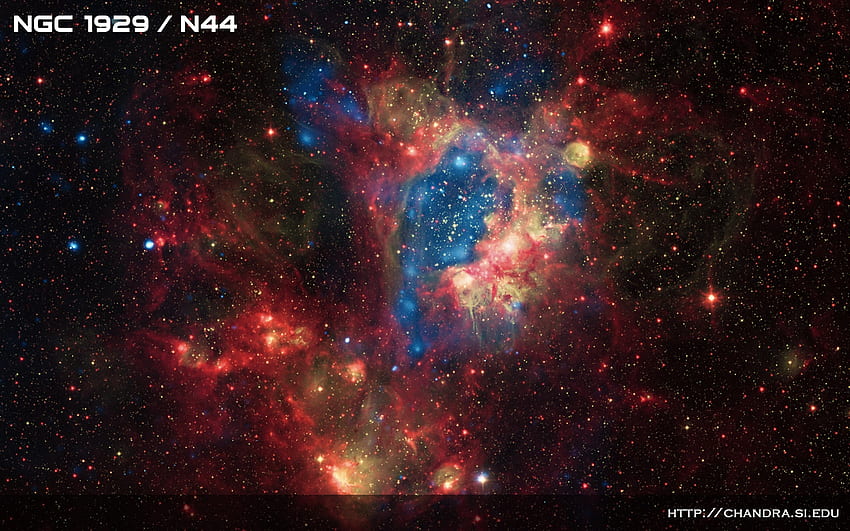 NGC 1929 in N44: Ein überraschend heller Superblasenraum, Krishna-Universum HD-Hintergrundbild