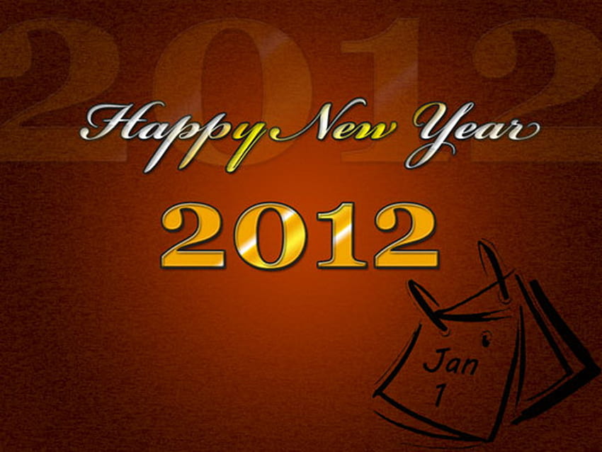Happy New Year 2012, 2012, year, happy, new HD wallpaper
