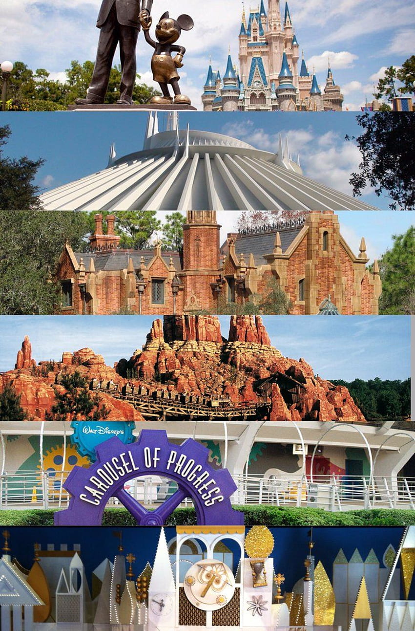 The Disney Bubble - Walt Disney World attraction iPhone collage HD phone wallpaper
