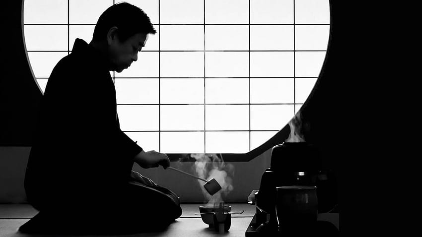 Exposición de alfareros japoneses y ceremonia del té en el Goldmark fondo de pantalla