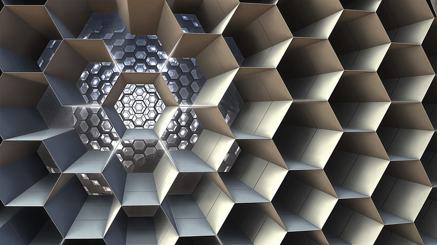 Structure, 3D, Fractal, Cells, Cell, Honeycomb HD wallpaper