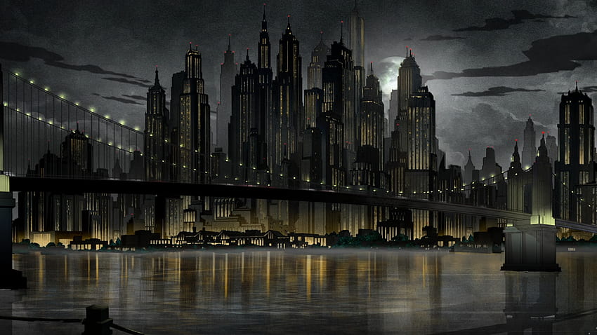 Gotham City, l'horizon de Gotham City Fond d'écran HD
