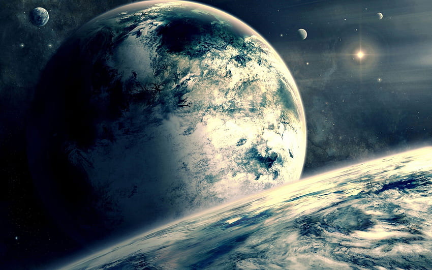 Ruang, planet, bulan, alam semesta Wallpaper HD