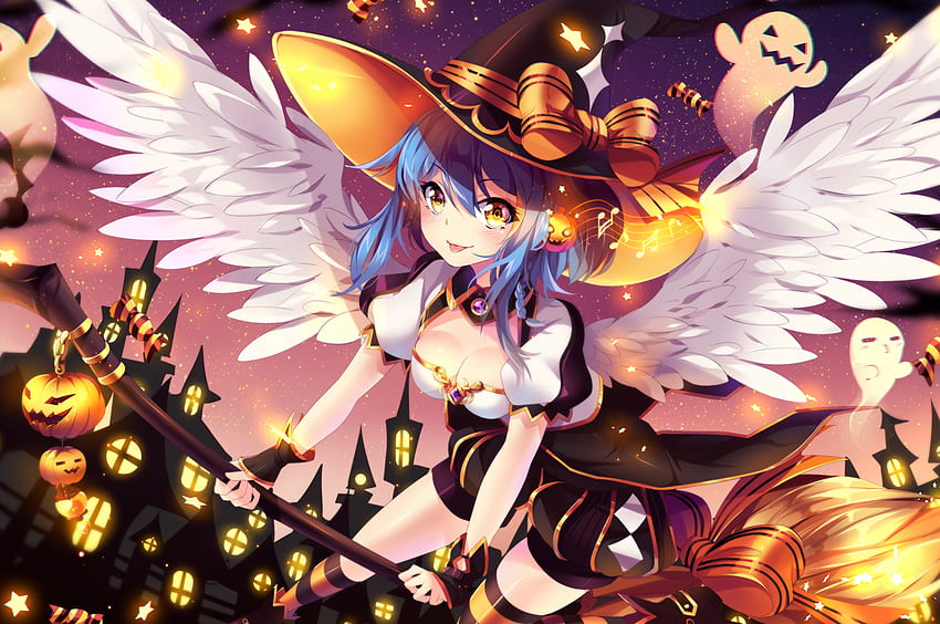 Anime Girl Halloween 2016 Witch Ghosts [] for your , Mobile & Tablet. Explore Halloween Anime Girls . Halloween Anime Girls , Anime Girls, Girls Anime HD wallpaper