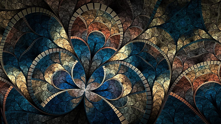 Abstrak-fraktal-cg-digital-art-artistic-pattern-psychedelic- Wallpaper HD