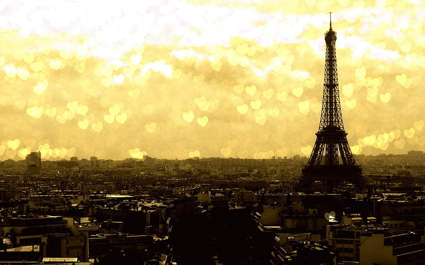 Romantic Eiffel Tower View. France eiffel tower, Paris, Yellow Paris HD wallpaper