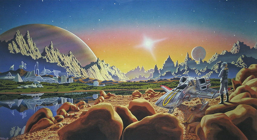 Retro-Sci-Fi, Sci-Fi der 1950er Jahre HD-Hintergrundbild