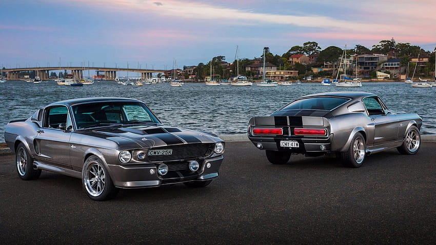 Preview ford, mustang, silver, sea HD wallpaper | Pxfuel