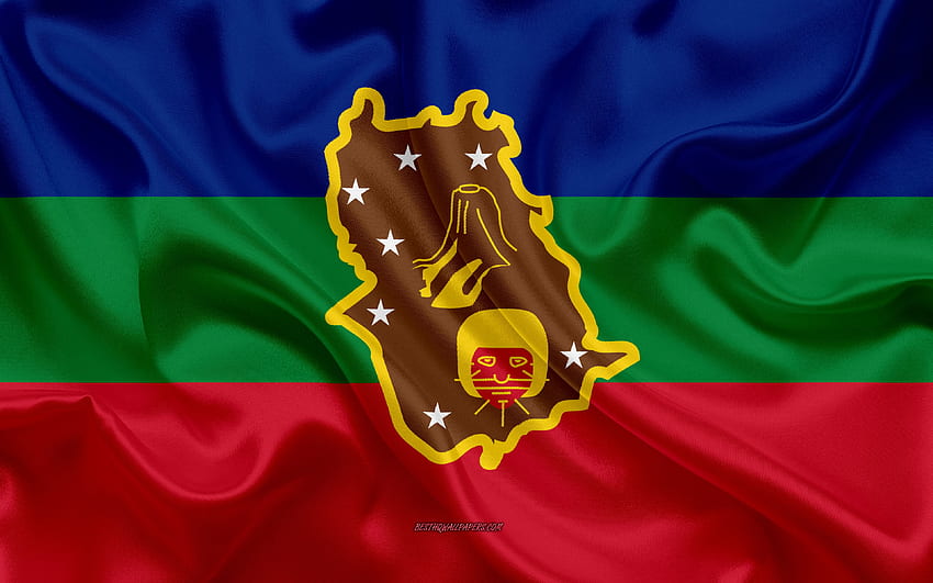 Знаме на щата Амазонас, , копринен флаг, венецуелски щат, щат Амазонас, копринена текстура, Венецуела, щатско знаме на Амазонас, щати на Венецуела за с резолюция . Високо качество HD тапет