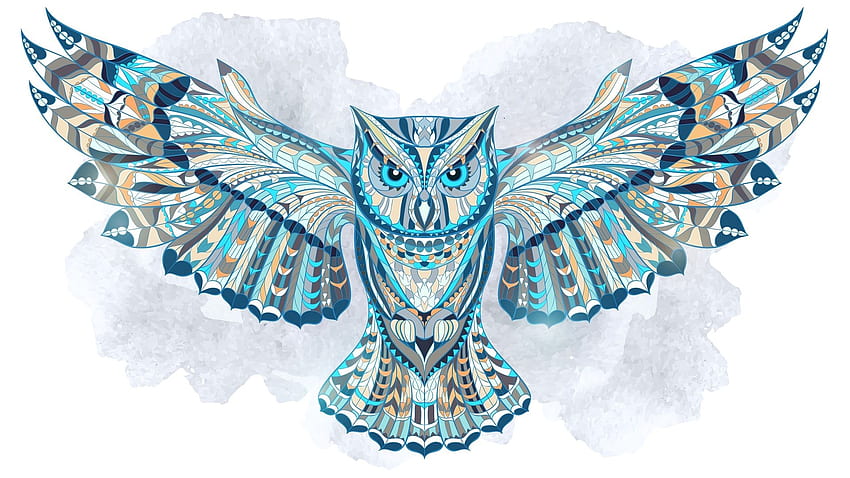 Ethnic Owl PC and Mac, Art Owl HD wallpaper