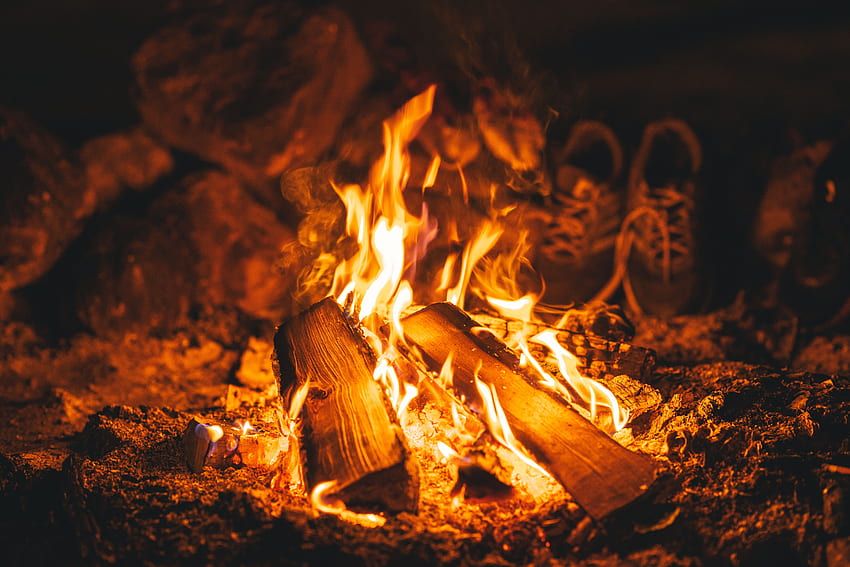 Fire, Bonfire, Coals, Flame, , , Firewood, To Burn, Burn HD wallpaper