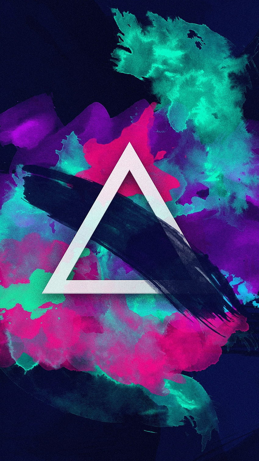 triangle, color splashes, abstract, samsung galaxy note 8, , background, 1914 HD phone wallpaper