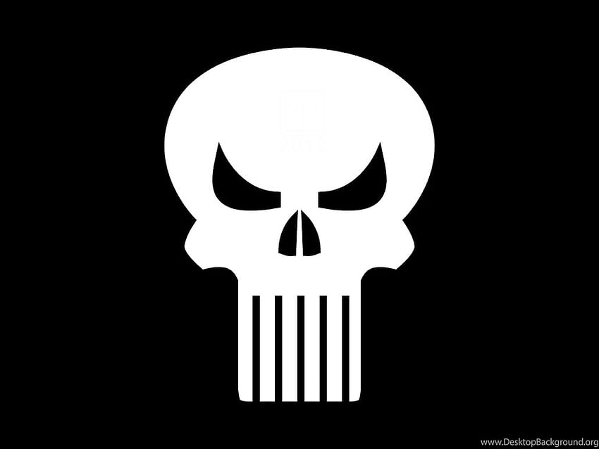Latar Belakang Zona Logo Punisher, Logo Marvel Punisher Wallpaper HD