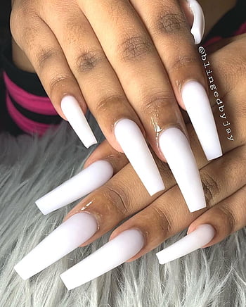White acrylic nails HD wallpapers | Pxfuel