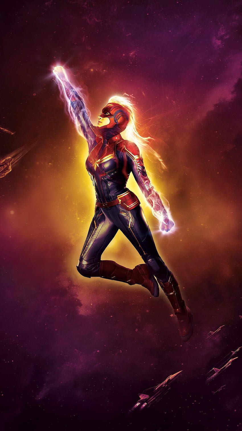 Captain Marvel for Android, Aesthetic Marvel HD phone wallpaper