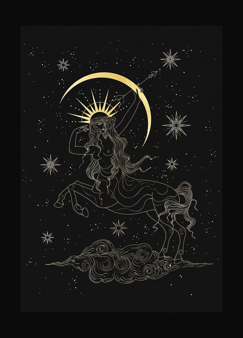 Deusa de Sagitário – Cocorrina & Co Ltd. Arte de Sagitário, Sagitário , Arte celestial, Deusa iPhone Papel de parede de celular HD