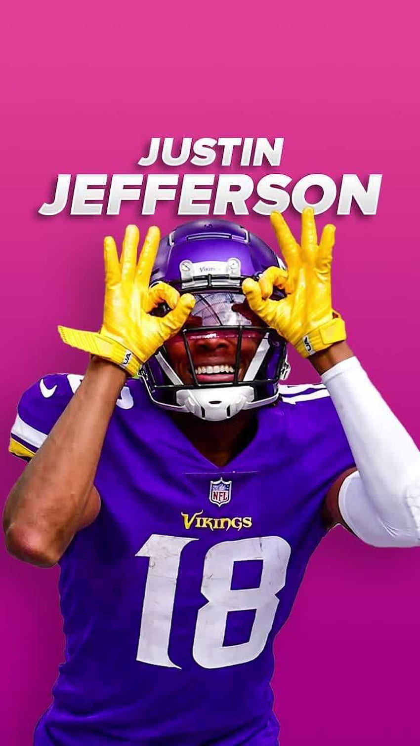 Justin Jefferson Background Discover more iphone, jefferson griddy, marr chase, minnesota vikings, net w in 2022. Minnesota vikings , Justin, Jefferson HD phone wallpaper