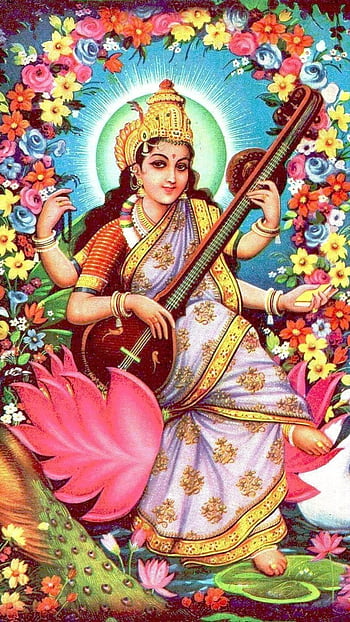 Saraswati, Sunshine Background, saraswati thakur, goddess of knowledge, HD  phone wallpaper | Peakpx