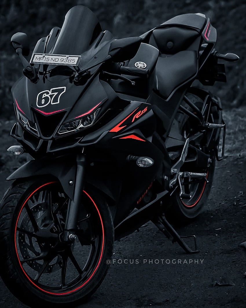 Yamaha yzf R15 v3 .черно и червено. R15 yamaha, Bike pic, Super bikes HD тапет за телефон
