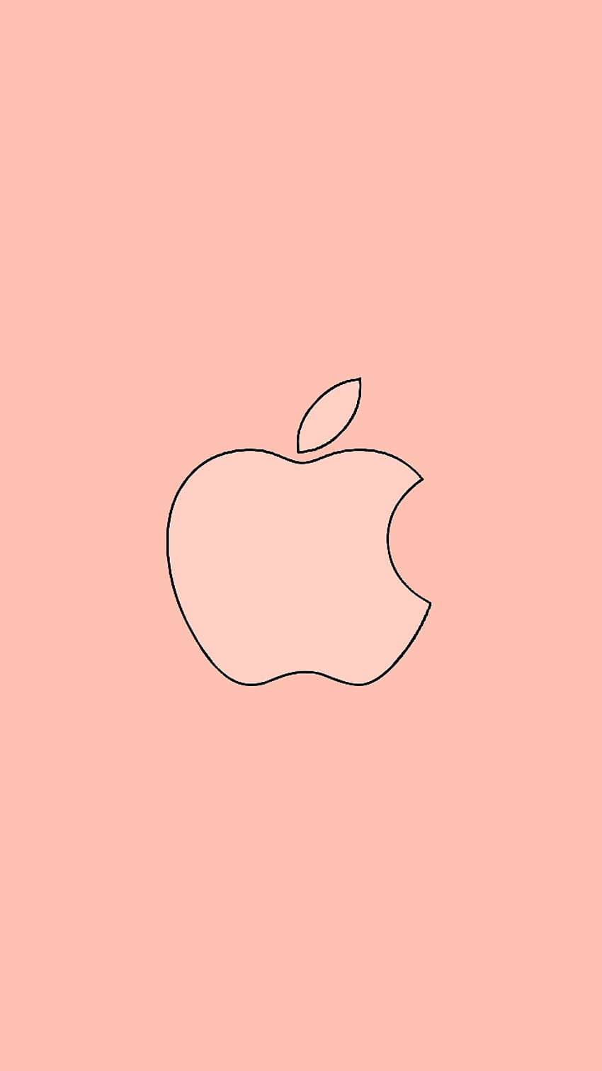 Лого на Apple Rose Gold, iPhone HD тапет за телефон