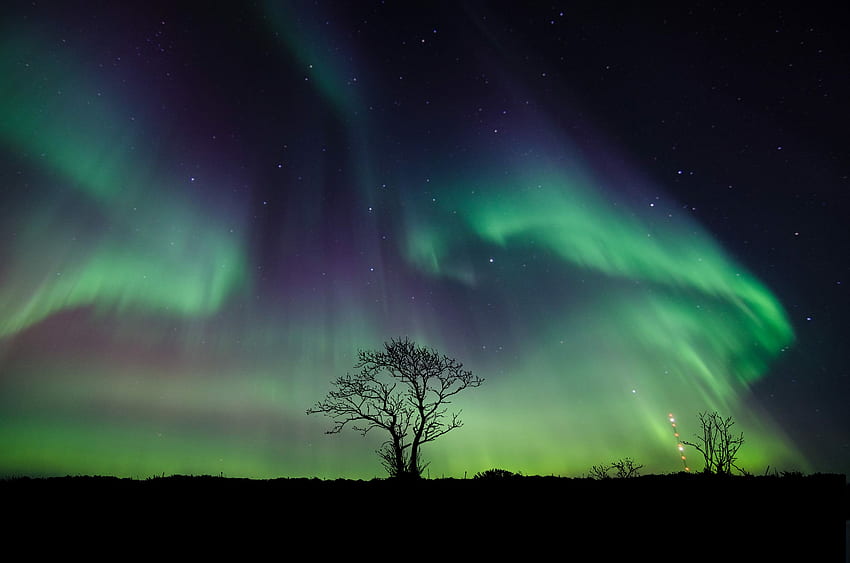 Aurora Borealis , Northern Lights, Night, , Nature, Moon and Aurora Borealis HD wallpaper