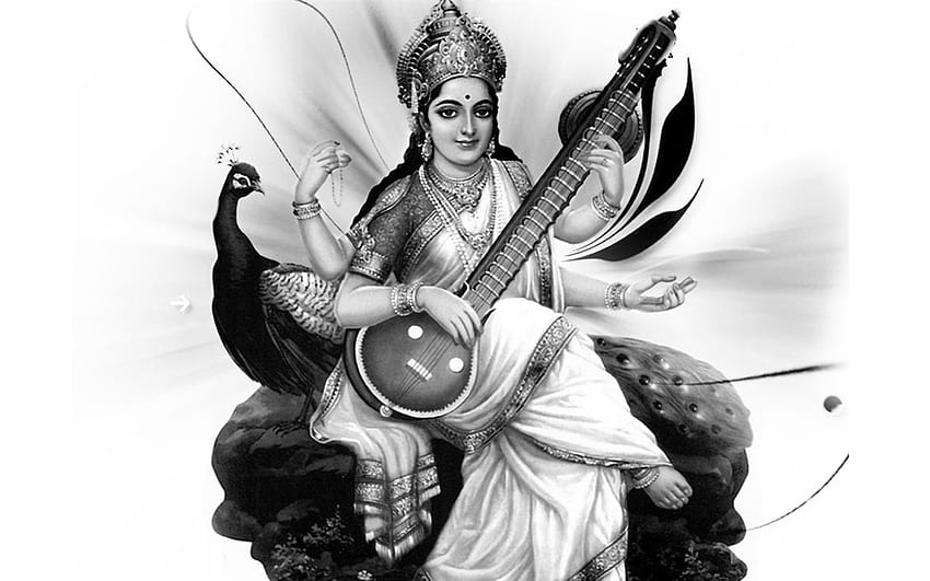Diosa Saraswati fondo de pantalla
