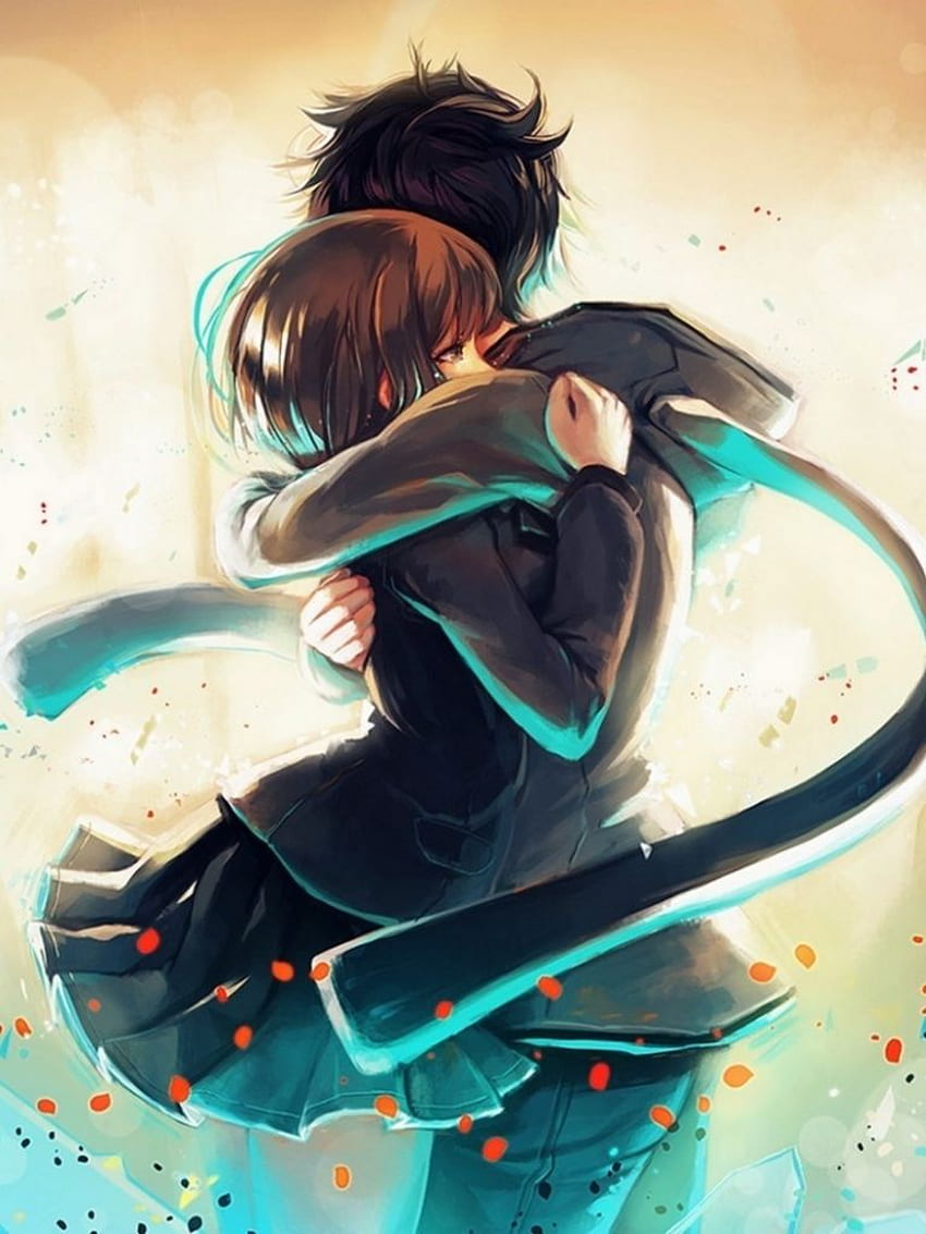 Art couple hug love happy manga anime love cute [] for your , Mobile &  Tablet. Explore Love Anime . Love Hina , Romantic Anime HD phone wallpaper  | Pxfuel