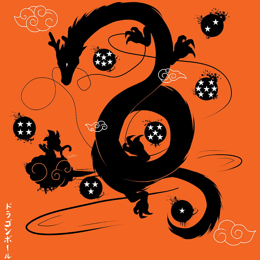 Black dragon illustration, anime, Dragon Ball, Son Goku, Dragon Ball Shenron HD phone wallpaper