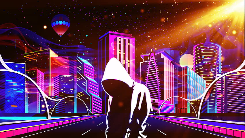 51 Ultra Neon (Page 1), Pink Neon City HD wallpaper