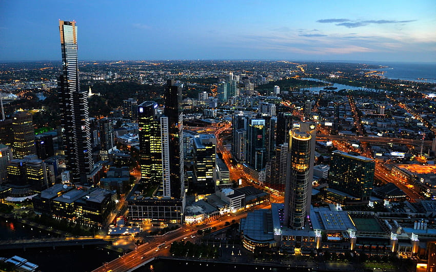 Cidades, Vista de Cima, Arranha-céus, Austrália papel de parede HD