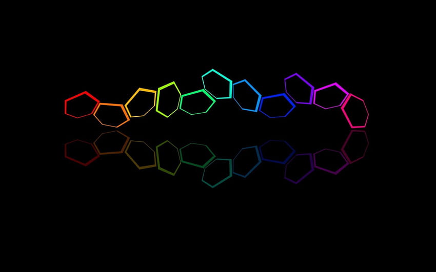 Abstract, Rainbow, Multicolored, Motley, Colorful, Colourful, Hexagons, Hexagonals HD wallpaper