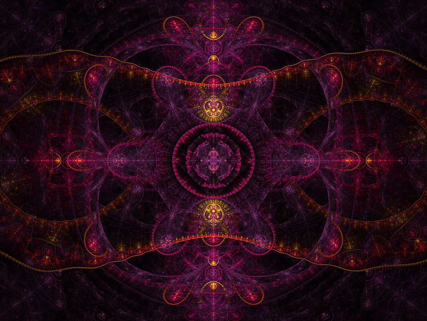 Abstract, Violet, Fractal, Glow, Purple, Kaleidoscope HD wallpaper