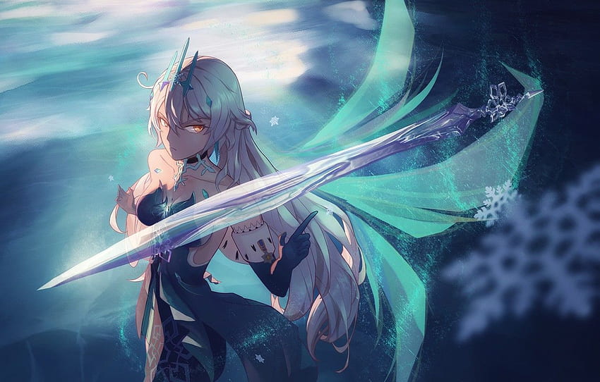 3840x2160px, 4K Free download | look, girl, ice, spear, Honkai Impact ...