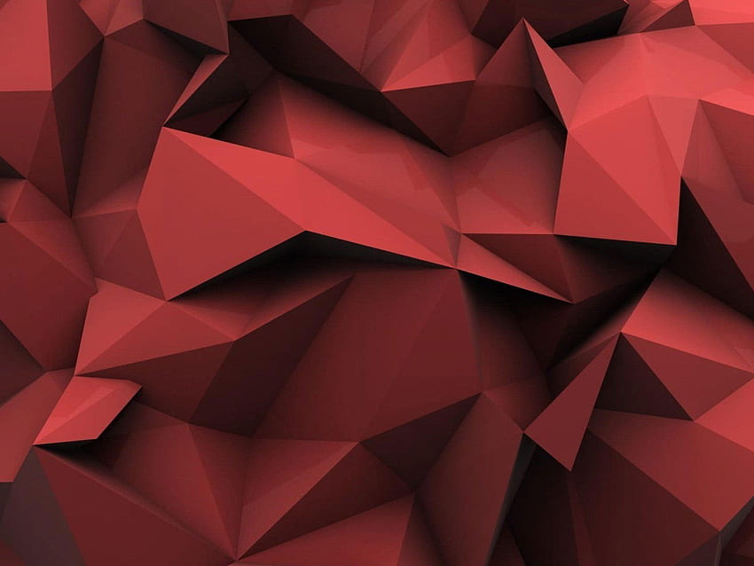 Polygon , red and black origami , minimalism, low poly, abstract • For You For & Mobile, Dark Polygon HD wallpaper
