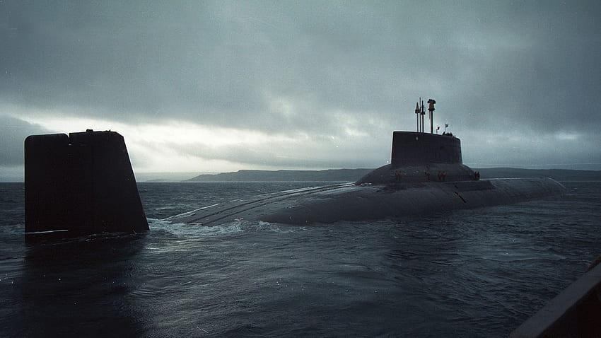 militar, submarino, marinha russa, marinha, submarino nuclear classe tufão / e fundo móvel papel de parede HD