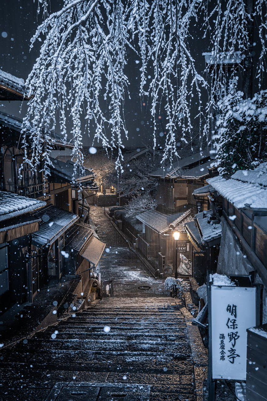 wasabitool on Twitter. Winter in japan, Japan winter, Snow japan, Kyoto Snow HD phone wallpaper