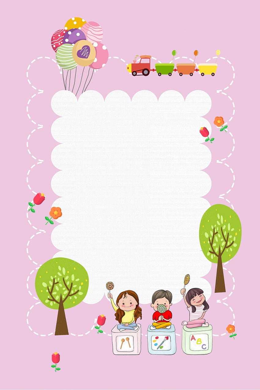 Kreskówka Śliczne Przedszkole Przedszkole Nauczyciel Rekrutacja Plakat Materiał w tle w 2020 r. Nauczyciel, plakat rekrutacyjny, różowy iPhone Tapeta na telefon HD