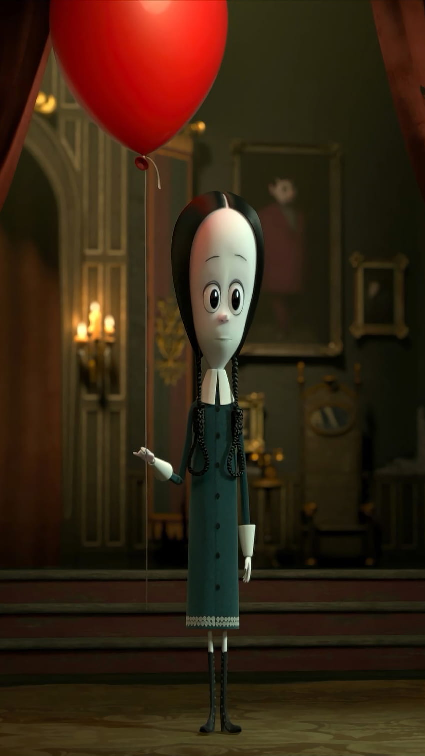 The Addams Family, Wednesday, Red Balloon, Animation, 2019, phone , , Background, and . Mocah HD phone wallpaper
