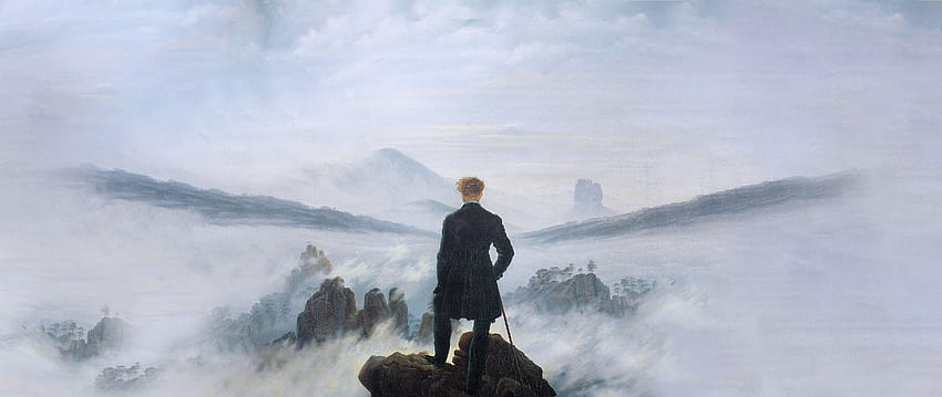 カスパー・ダーヴィト・フリードリヒ「霧の海の上の放浪者」 高画質の壁紙